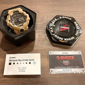 Casio G-Shock Men's Tan and Black Digital-Analog Watch